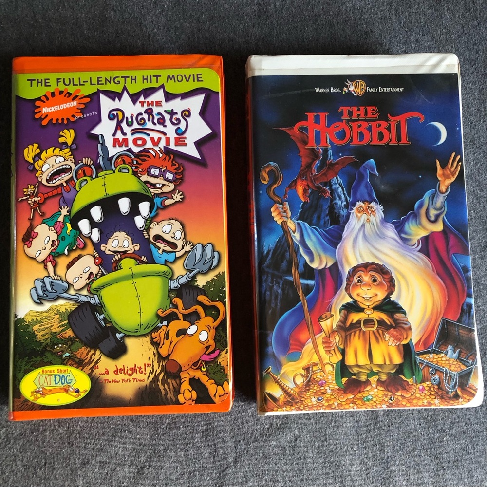 VHS 1998 The Rugrats Movie + 1977 The Hobbit